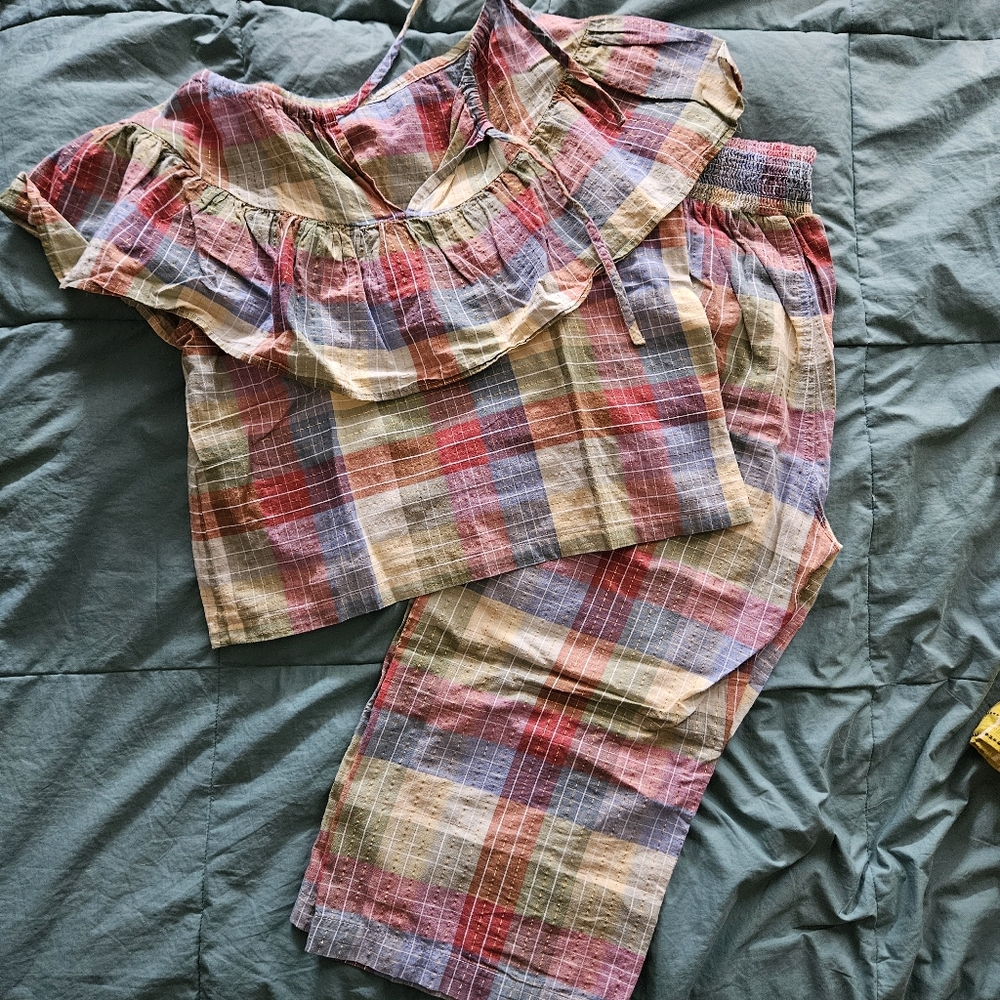 Ace & Jig Multicolor Plaid Jumpsuit